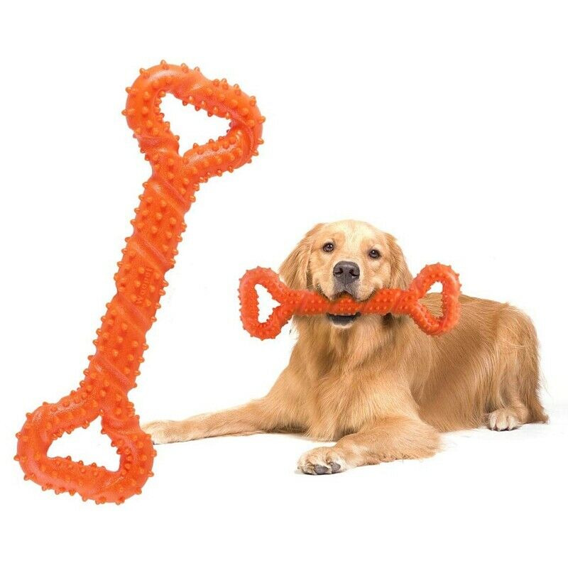 Durable Dog Chew Toys 13 Inch Bone Shape for Aggressive Chewers, Interactiv K2Y6