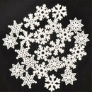 20pcs Wooden Christmas Snowflake Tree Decoration Craft Hanging Bauble Blank New