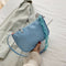 Alligator Pattern Handbag Women Leather Retro Totes Shoulder Bag (Blue)