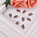 10Pcs/lot Alloy Enamel Grape Fruit Charms Pendants Craft DIY Jewelry Findings FT