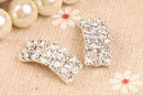 50Pcs Charming Diamante Rhinestone Buckle Slider Ribbon Wedding Decoration