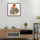 5D Full Round Drill Diamond Painting DIY Hedgehog Rhinestone Mosaic Picture