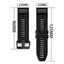 Silicone Band Strap for Garmin Fenix 6 5 Forerunner 935 Quatix 5 (Black) A