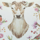 sika deer head flowers wall stickers wall decals kids home decor removable 3c