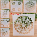 7PCS Craft Embossing Template Wall Painting Layering Stencils for Scrapbooking^