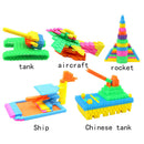 450 Pieces DIY Building Blocks, Colorful Plastic Puzzle Construction Playset,