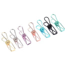 6 pcs/Set Cute Fish Clip Hollow Out Metal Binder Paper Clip Office SuppliesAT3C