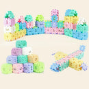 Plastic Geometric Building Blocks Retro Number Blocks Child Education Toys