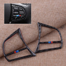 2Pcs Steering Wheel Control Button Carbon Fiber Trim Fit for BMW 3 4 Series F30