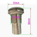 Boat Thru Hull Fitting/Drain 1 inch Hose Barb Marine 316 Stainless Steel