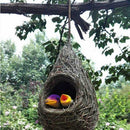 Simulation Straw Cute Bird Nest Garden Hanging Decoration Bird House