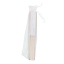 30 pcs Silk Wedding Hand Fan with organza gift bag(white)