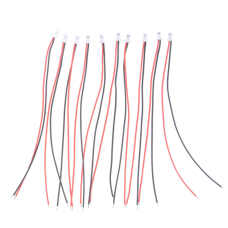 10x Mini Micro JST 1.0 SH 1.0mm 2-Pin Connector Plug With Wires Cables 100MM  Gw