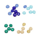 650PCS 10mm and 6mm Briolette Crystal Glass Beads for Jewelry Making Assorted