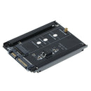 Black Metal Cased CY B+M Socket 2 M.2 NGFF (SATA) SSD to 2.5 SATA Adapter A