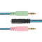 2 Pack 3.5mm 4 Pole 1 Female To 2 Male Plugs Stereo Audio Y Splitter