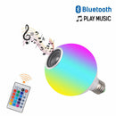 12W RGB+White E27 Smart LED Light Bulb Color Bluetooth Music Speaker Lamp+R W9R3
