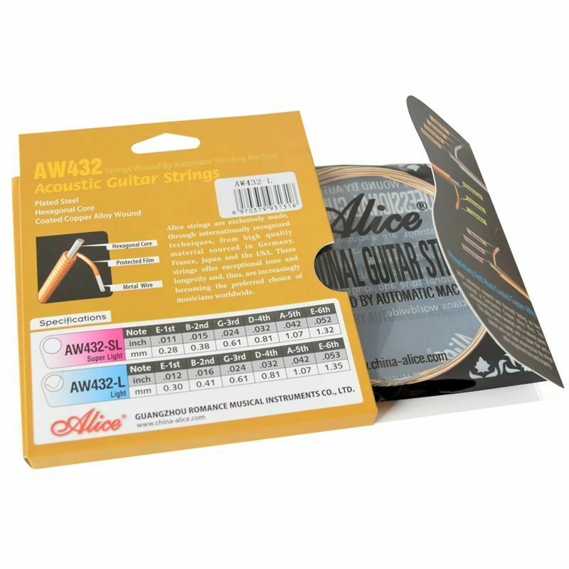 Alice AW432L 1 Set Acoustic Guitar Strings 012-053 Light,Super Light Copper