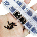 195pcs M1 M1.2 M1.4 M1.7 Mix PA Phillips Head Micro Screws Round Head  RBD