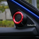 Door Audio Speaker Rings, Anodized Aluminum A-Pillar Loudspeaker Decoration