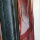 4pcs Wood Grain Car Door Sill Anti Kick Stickers PVC Door Decals (Red)