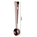 Tea Coffee Measuring Cup Scoop with Portable Bag Clip Kitchen Supplies(D) A