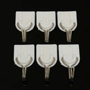 6 pieces Wall Door Hook Towel Holder Self-adhesive Bathroom Kitchen Glue Ho D7G2