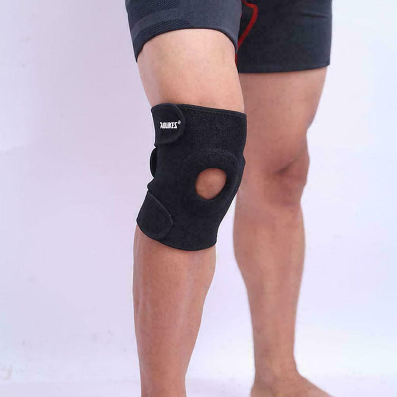 1pc Knee Support Elastic Brace Knee Pad Adjustable non-slip Sport Black Out E3A3