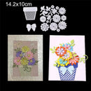 Flower Pot Metal Cutting Die Scrapbook Paper Embossing Cut Stencil Paper Card