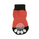 2 Pairs Cotton Anti-Slip Dog Socks, Pet Paw Protection for Indoor Wear - Knitted