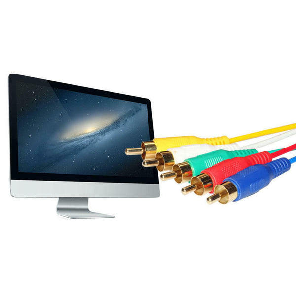 1080P HDMI Male to 5 RCA RGB Audio Video AV Adapter Component Cable PV NQR