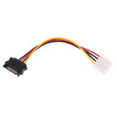 SATA 15pin Male to LP4 Pin Female Power Drive Adapter Cable 16cm Connector
