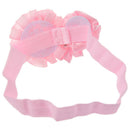 Baby Girls Rhinestone Headband Ribbon Hair Band (Light Pink)