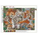5D DIY Full Drill Diamond Painting Tiger Lion Cross Stitch Embroidery Kits Decor
