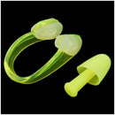 Soft Silicone Swimmer Swimming Protector Earplugs Nose Clip Yellow with Cas U1R5