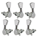 6 Pieces Sliver Acoustic Guitar Machine Heads Knobs Guitar String Tuning Peg