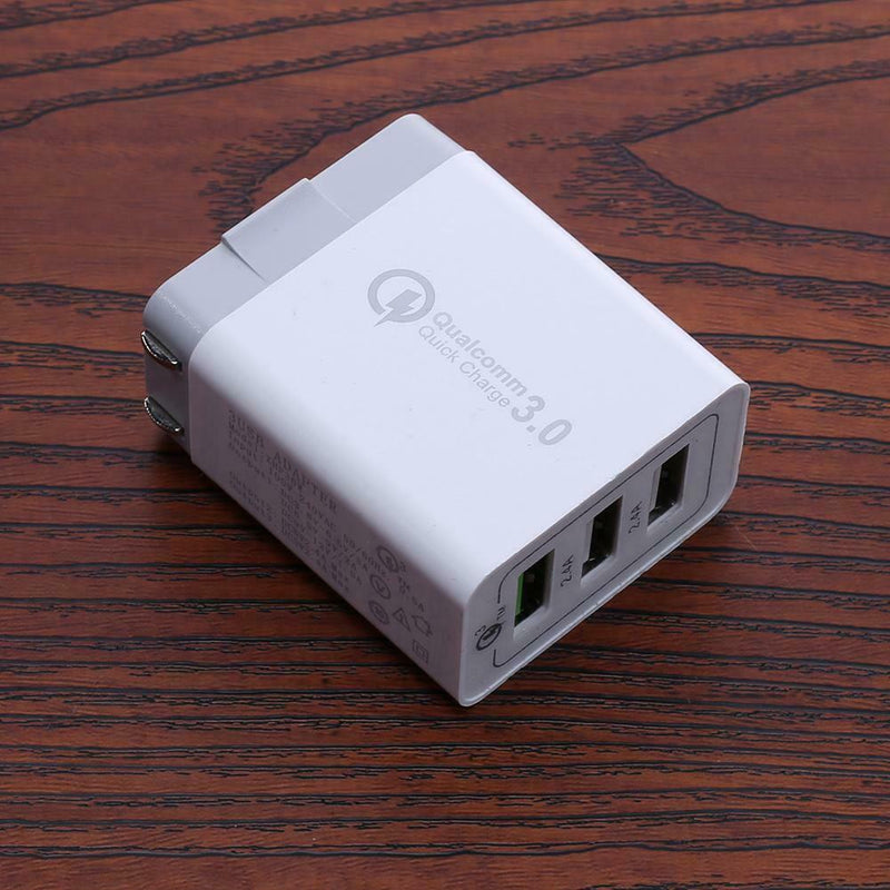 QC3.0 Quick Charging 3 USB Port 9/12V 2.A US Plug Smart Phone Charger Hub