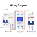 5-32A 230V 50Hz Digital Rail Single Phase Wattmeter Power Consumption Watt Meter