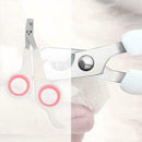 Pet Nail Toe Clipper Scissors Stainless Steel Dog Claw Cutter (White Pink)