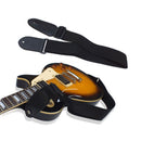 Adjustable Black Soft Leather Thick Strap Belt For Electric Acoustic Guitar Bass