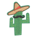 cowboy cactus with hat and beard diy embroidered iron on patche brooch applique~