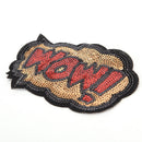 letters Sequins Embroidery Iron sew on patch applique DIY clothing 11*8cm  JR