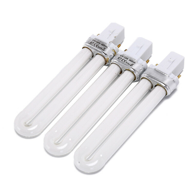 3pcs 12w uv lamp light bulb for nail dryer electronic nail dryer uv gel tube BX