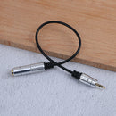 Audio aux 6.35mm 1/4" female to 3.5mm 1/8" male stereo headphone adapter cabl FT