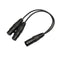 2Pack XLR 3Pin Male to Dual XLR Female Splitter Cable Adapter Converter 1ft