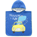Quick Drying Children Swimsuit Kids Sea Print Hooded Cloak Baby Swimming Ba