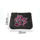 5D Diamond Rose Painting Clutch Bag Leather Wallet Handbag DIY For Women Zipper