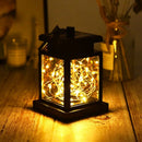 Outdoor Garden Solar Powered Hanging LED String Lights Flickering Candle La