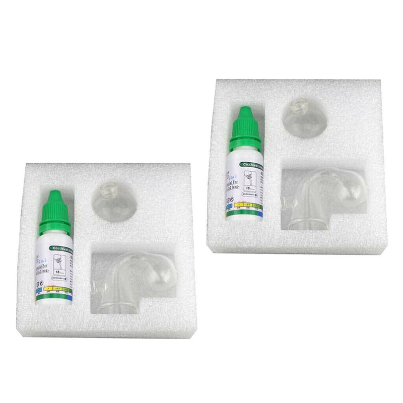 Aquarium CO2 Glass Drop Checker with 15ml Long Term Monitor Fluid   Tank Test