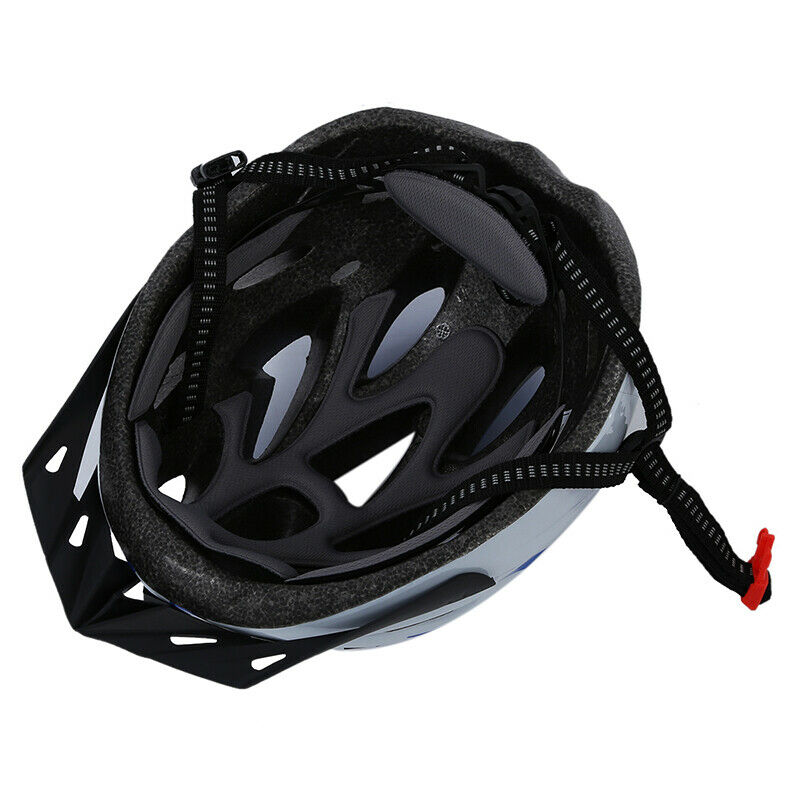 Helmet Protection Blue White L For Unisex Cycling Mountain Bike With Visor